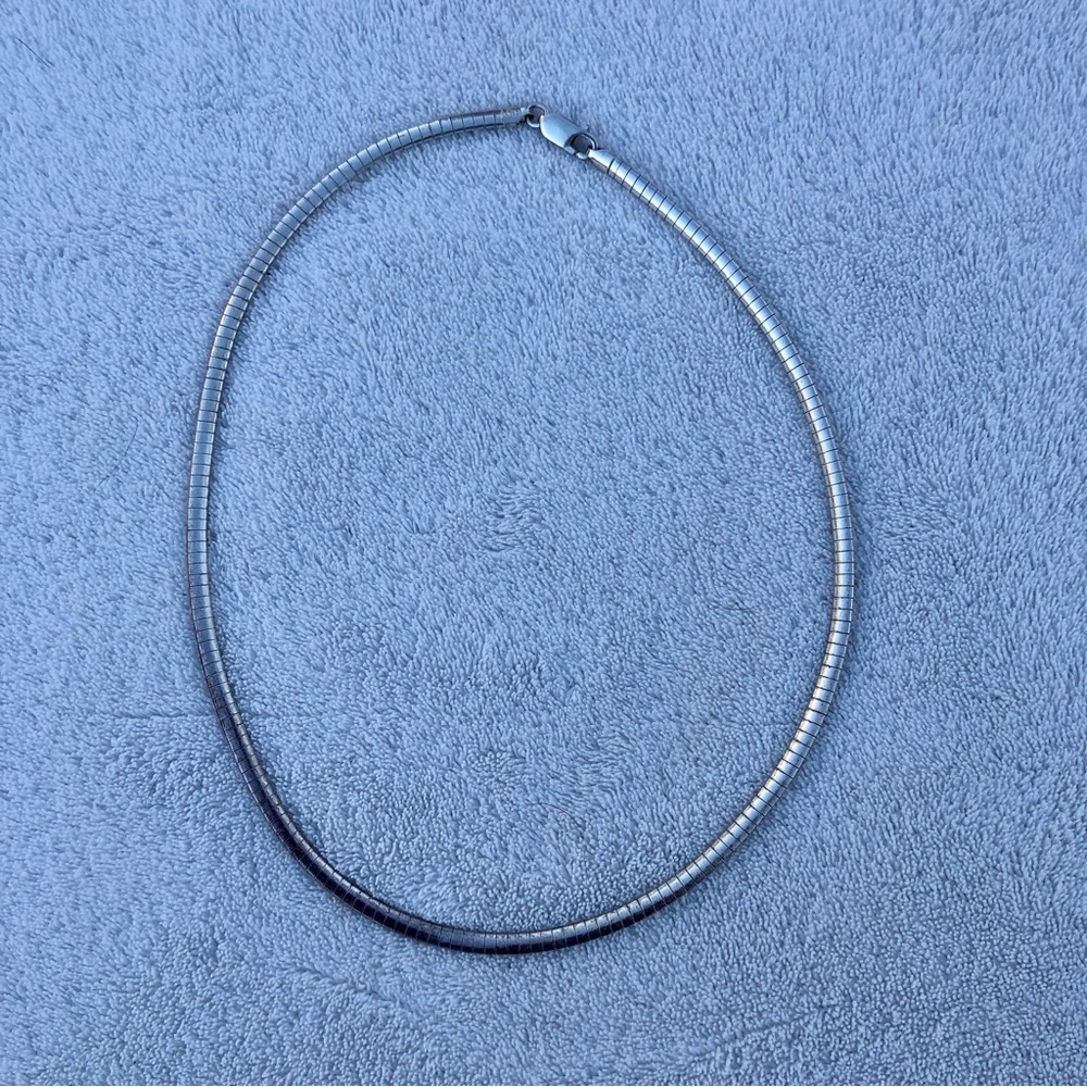 Italian 925 Necklace Sterling Silver 6mm Fluted Chain Necklace